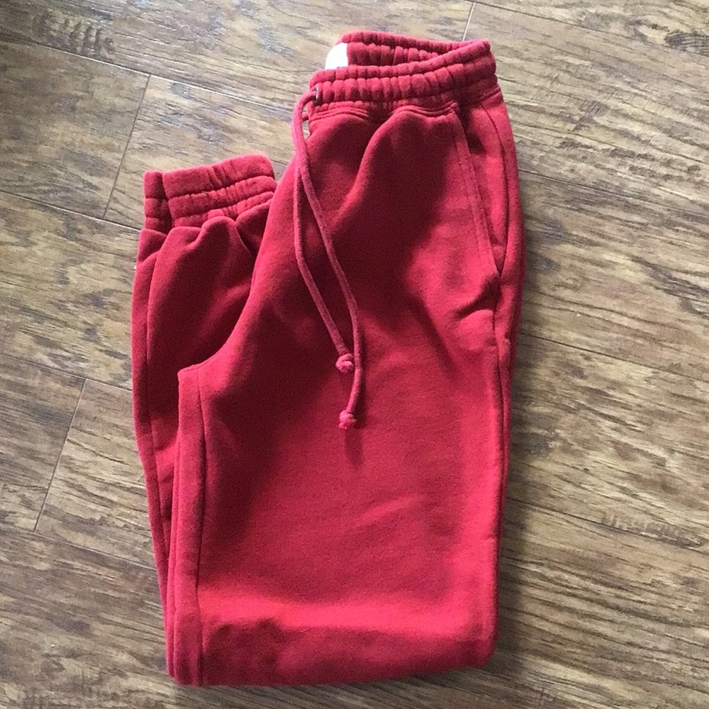 New! Abercrombie & Fitch Soft A&F Collection XS Red Sweatpants